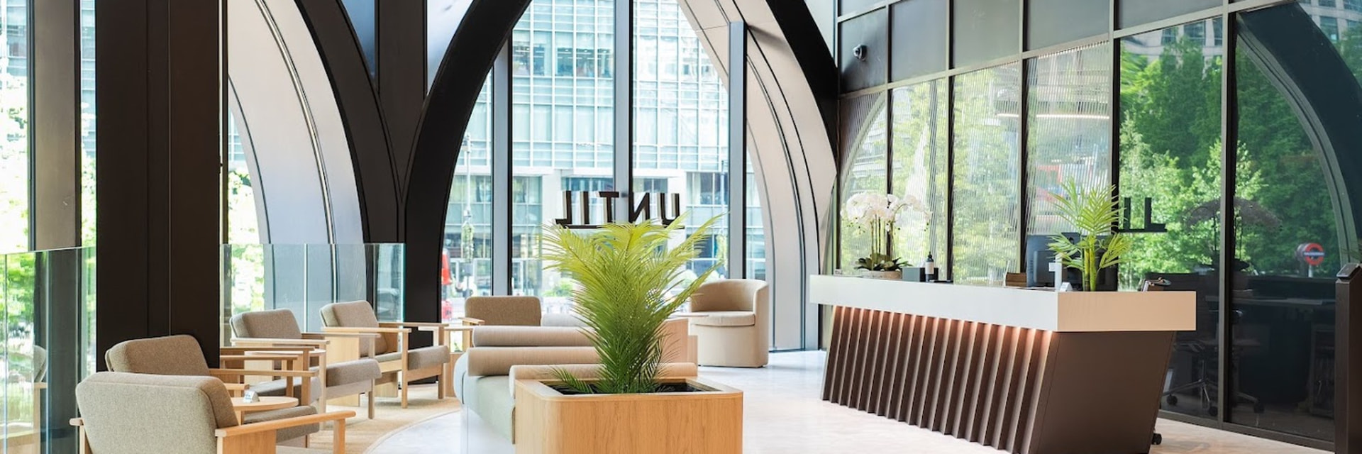 Reception interior at the London assessment location